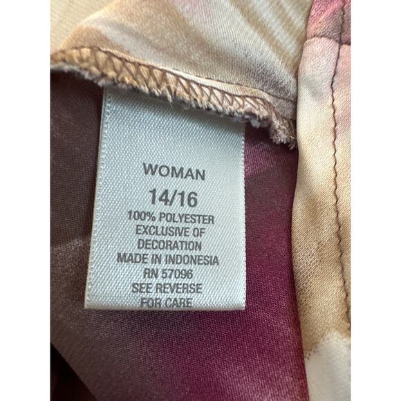 Dressbarn Sleeveless Blouse Womens 14/16 Satin Feel Career Office Work Flowy Top - Picture 5 of 6